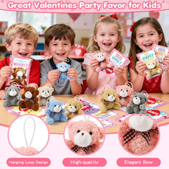 Polokping Valentines bears decorating bags and desks with soft, cheerful textures.