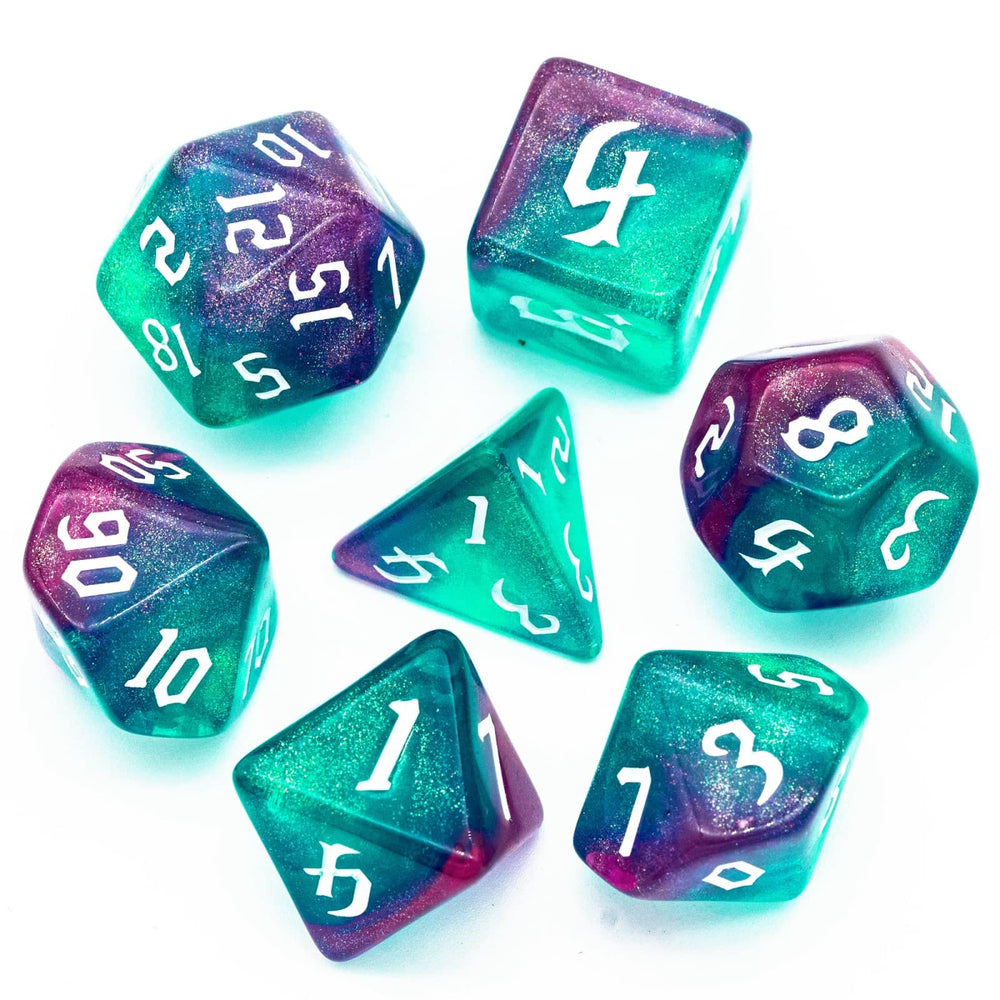 Poludie Acrylic dice material offers durability and smooth rolling.