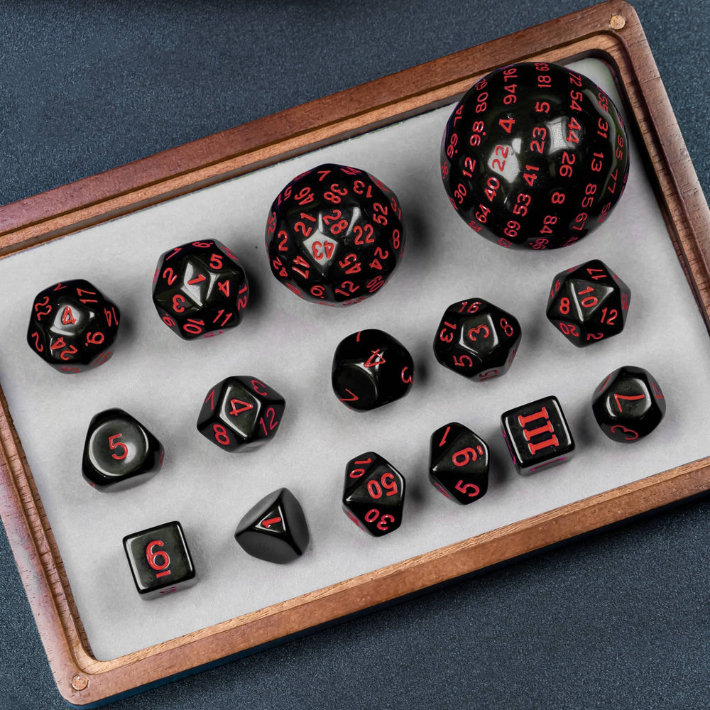 Poludie D3 through D100 dice variety for RPGs.