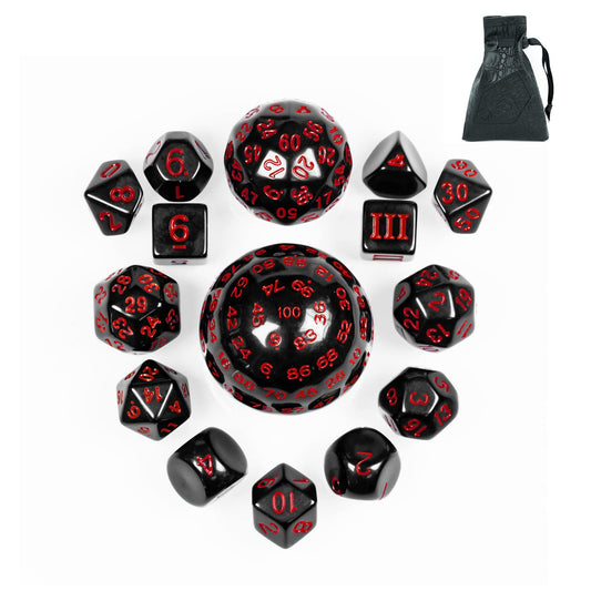 Poludie dragon-eye dice bag front view for easy carrying.