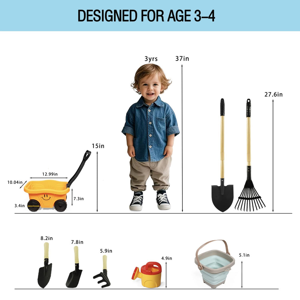 Pomiku long shovel for easy digging by little gardeners
