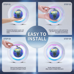 Poojaed globe light with touch switch for easy night lighting and display.