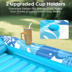 POOLACC anti drift anchor points blue for stable lounging by the water