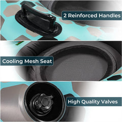 POOLACC Quick inflation valves enable fast setup with minimal leaks.
