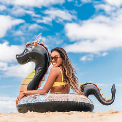 Poolcandy 40in animal pool ring front view highlights bold design.