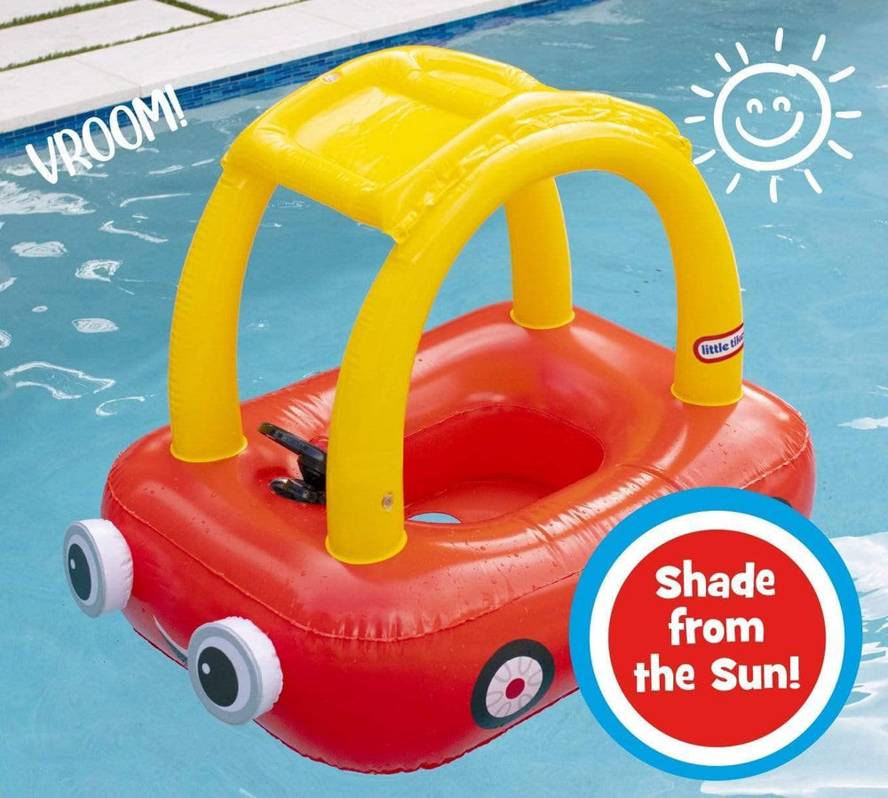 PoolCandy Cozy Coupe inflatable float for kids and ride-on water fun.