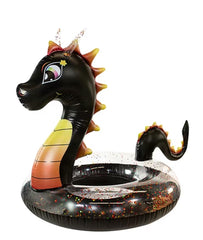 Poolcandy Glitter-detail dragon on 40in pool tube adds festive flair.