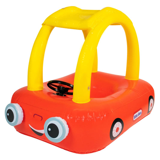 PoolCandy Little Tikes Cozy Coupe pool float in red and yellow for toddlers.