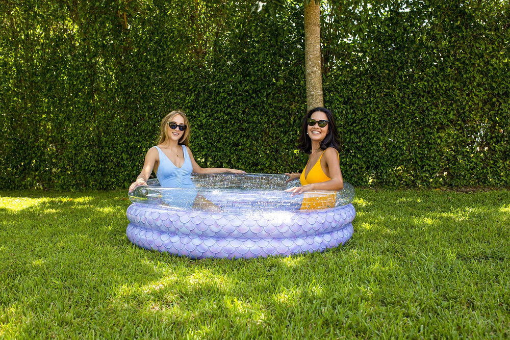 PoolCandy Glitter Mermaid float for sunny days and poolside lounging.