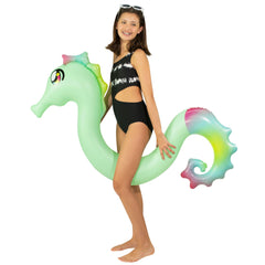 PoolCandy Seahorse Swim Noodle with realistic print for lifelike pool fun.