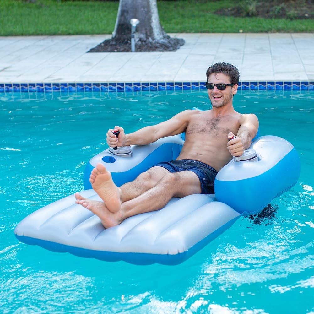 PoolCandy Splash Runner dimensions 66 by 43 inches for spacious lounging.
