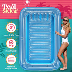 POOLSIDER thick PVC material enhances durability and safety.