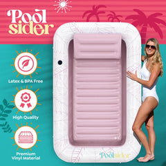 POOLSIDER tanning float with detachable pillow for enhanced comfort