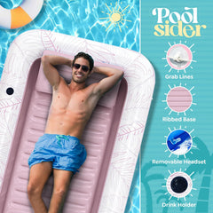 POOLSIDER thick PVC inflatable bed combines safety with durability