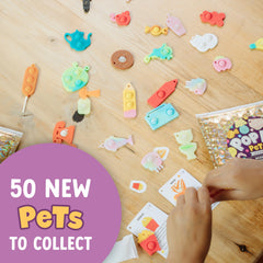 Pop It! Pets Season 2 collectible pets group shot for trading and display.
