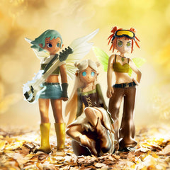 POP MART Peach Riot Punk Fairy figure pose supports versatile display ideas.