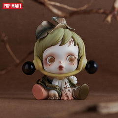 POP MART Skullpanda Ink Plum Blossom figure adds vibrant color to home decor.