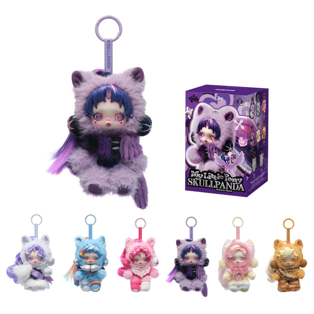 POP MART Skullpanda × My Little Pony blind box figure, a collectible surprise for fans.