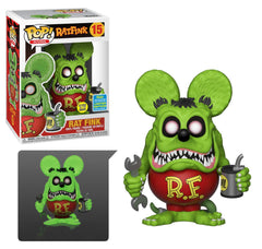 POP Rat Fink glow-in-the-dark details highlight bold colors.