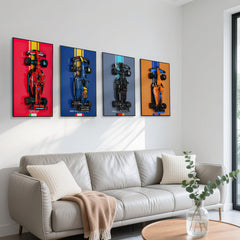 popbricks UV printing shows vibrant colors and fine detail on the Ferrari model