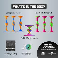 Popdarts Pro Neon target marker guides scoring and placement.