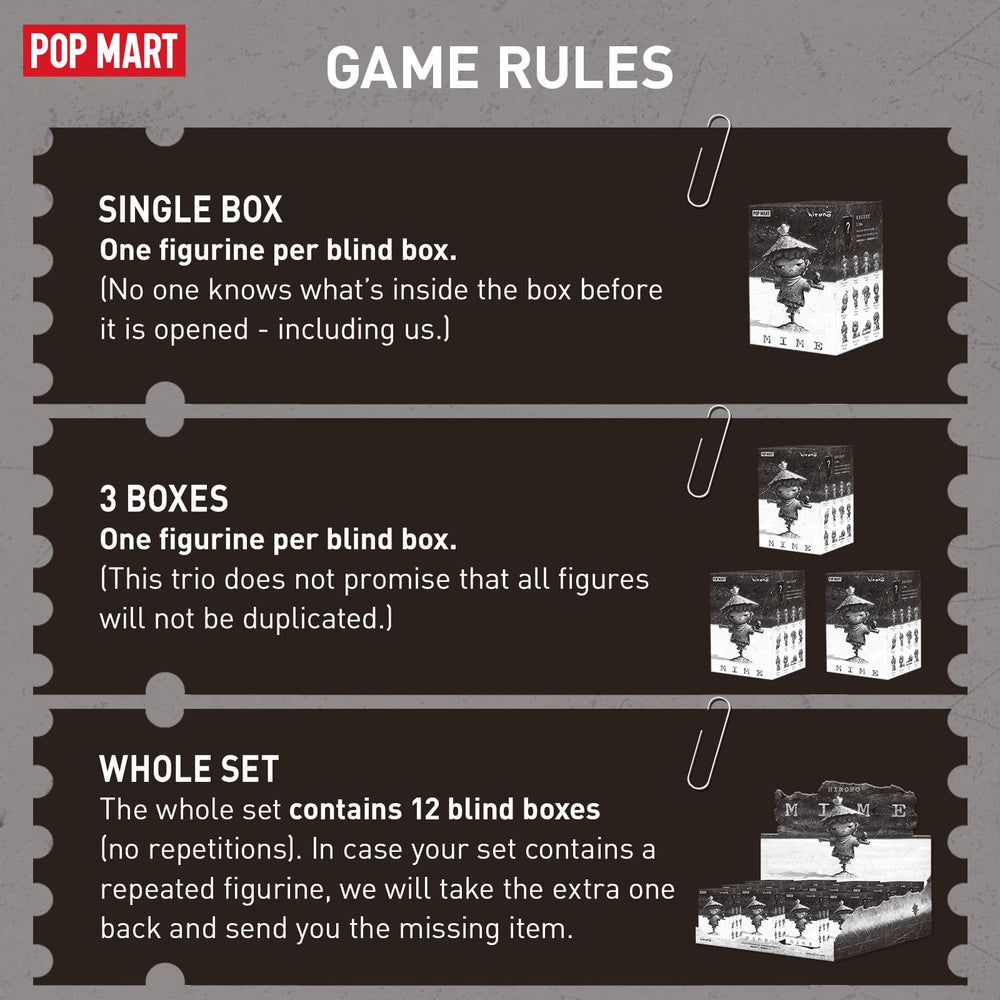 POP MART Hirono Mime Series figure inside the box, perfect for collectors.