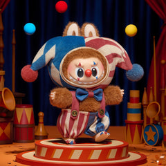 POP MART Why So Serious plush figure highlights playful design for desk decor.