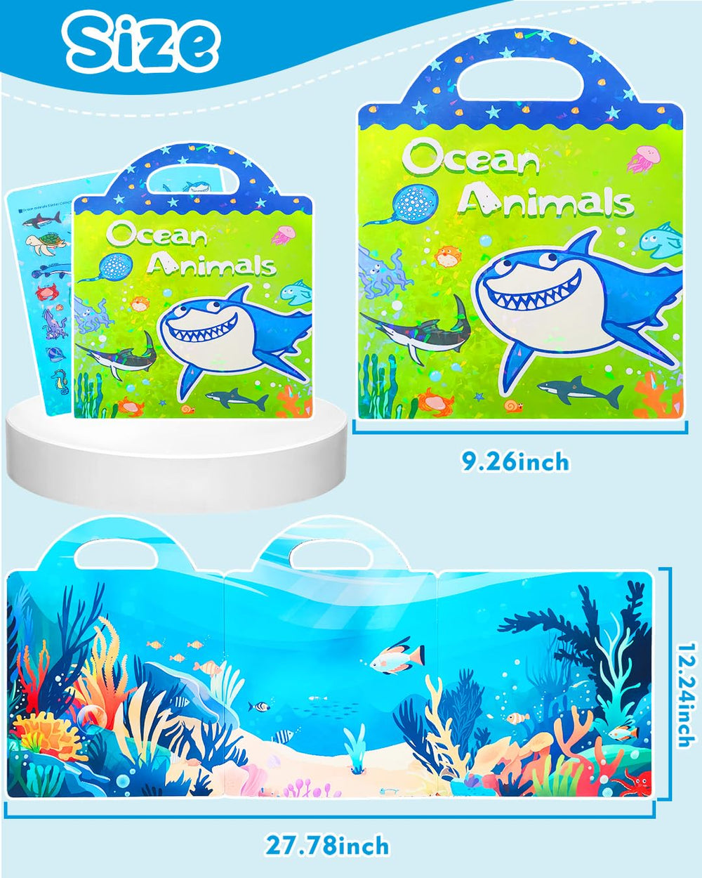 Popokeegoo ocean 3D stickers add depth to kids' crafts.