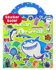Popokeegoo reusable sticker book with ocean animals for creative play on windows.