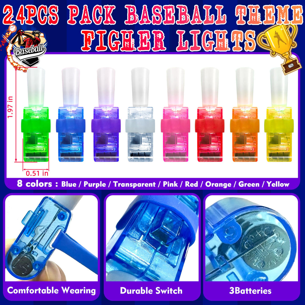 POPOOO baseball glove pattern finger light for sports-themed celebrations.