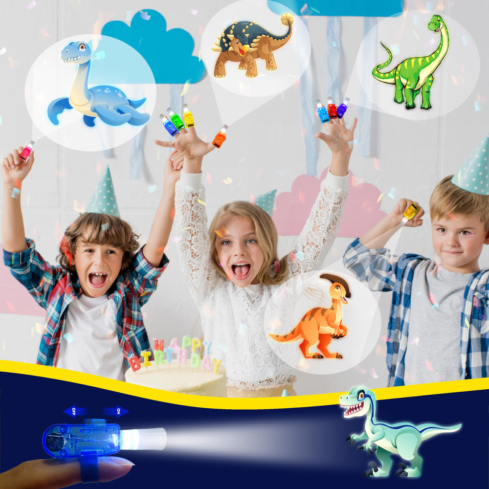 POPOOO dinosaur pattern glow enhances dino-themed party décor