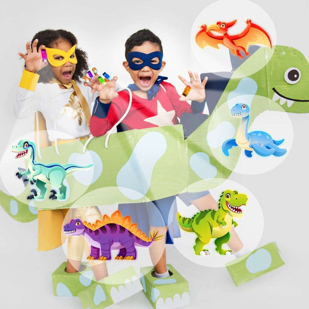 POPOOO glow-in-the-dark dinosaur light brightens party ambiance