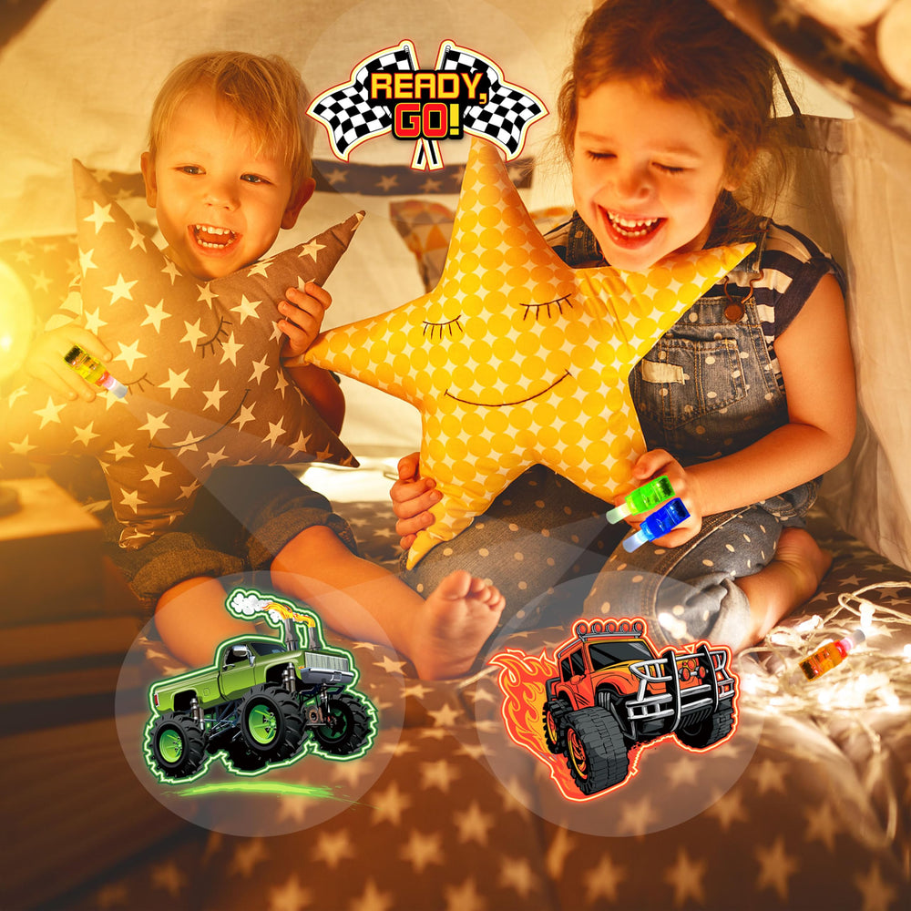 POPOOO 24-pack monster truck lights for bulk party favors and classroom prizes