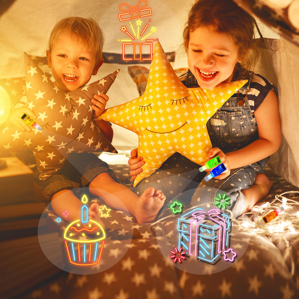 POPOOO neon finger light party favors ideal for classroom prizes