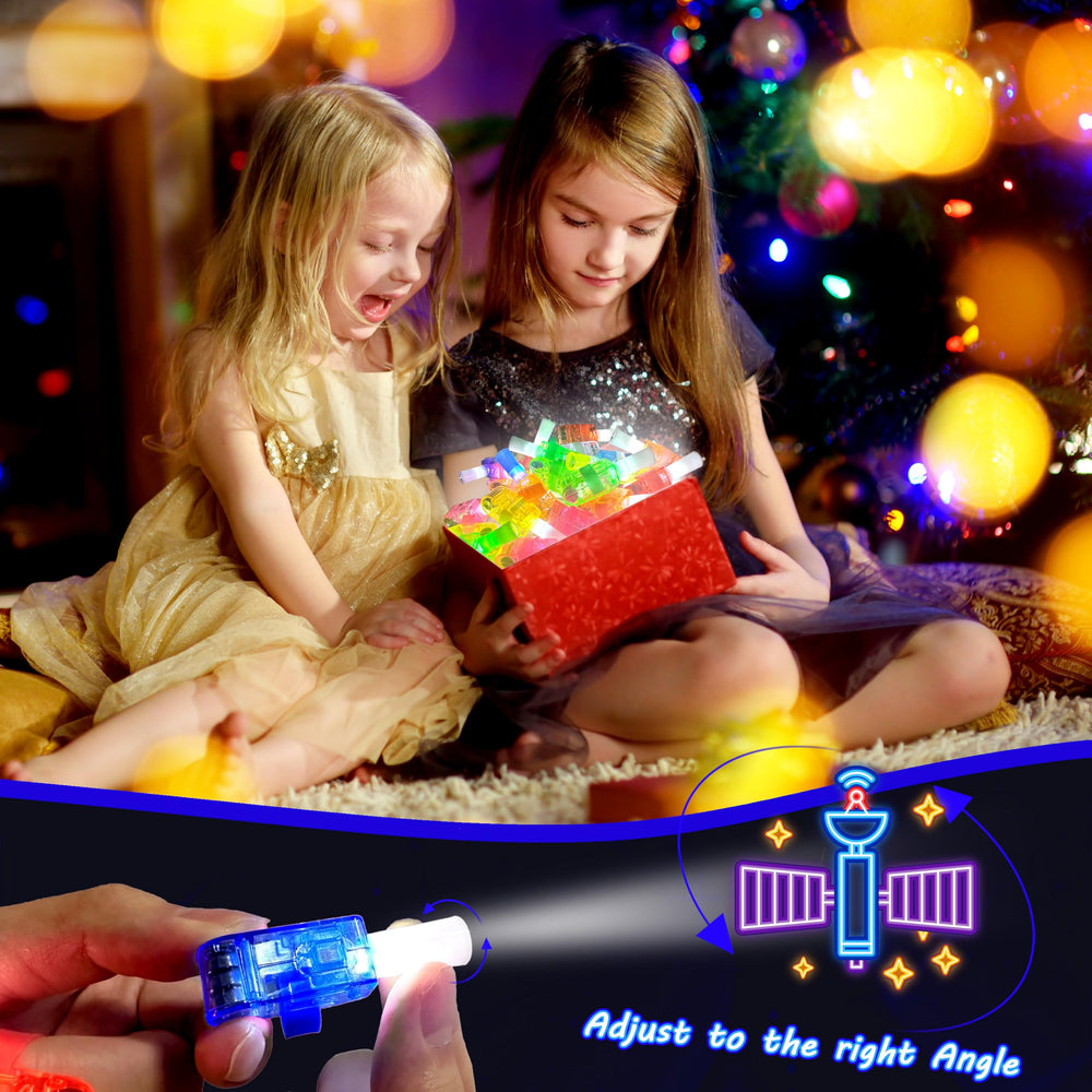 POPOOO space finger light planet adds color to glow-in-the-dark games.