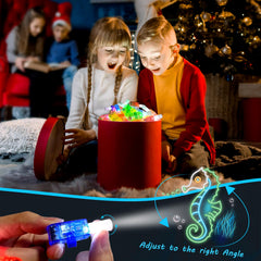 POPOOO sea creature light projects whale pattern for festive moments and games.