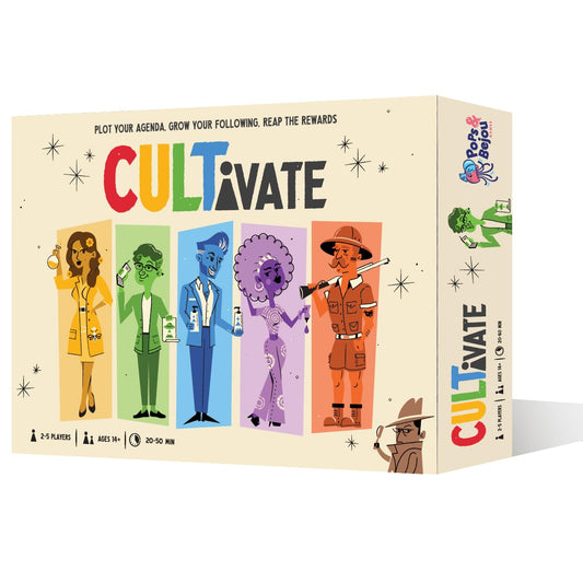 Pops & Bejou Cultivate box cover showcases award-winning packaging for quick setup.