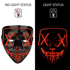 Poptrend LED mask for Halloween costumes with vibrant, attention-grabbing illumination.