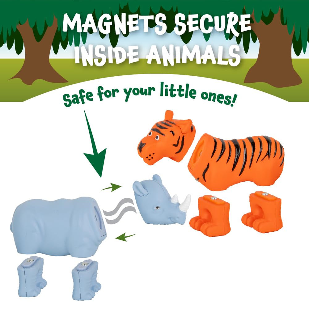 Popular Playthings magnetic lion piece sparks storytelling and cooperative play.