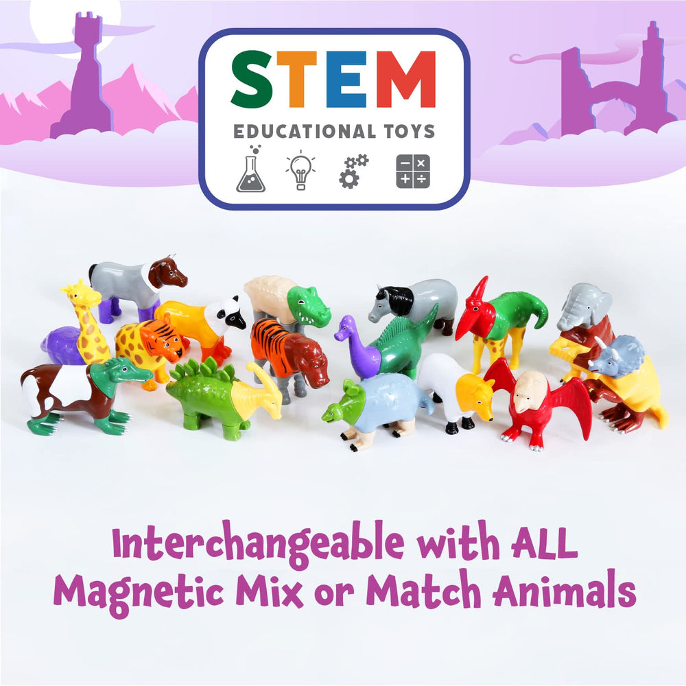 Popular Playthings Magnetic Animals Pastel Centaur: sturdy magnets support easy assembly and creative combos.