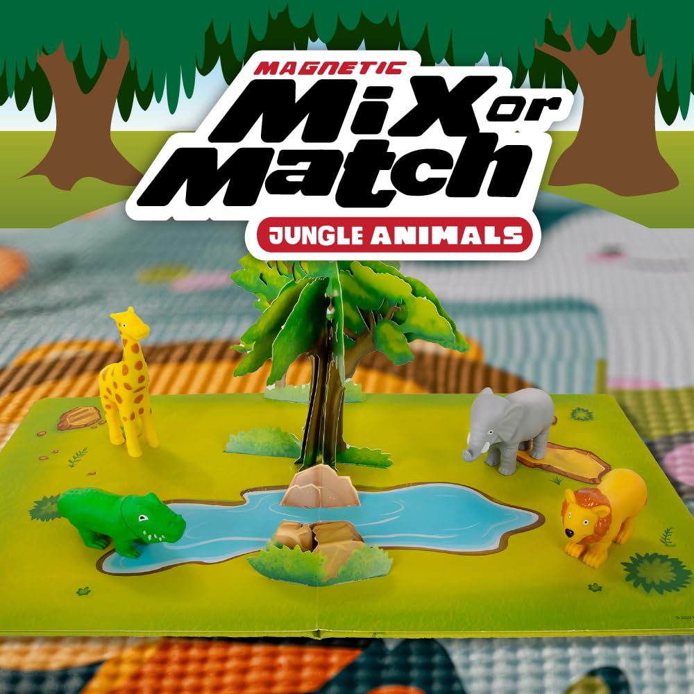 Popular Playthings magnetic zebra piece for creative animal pairing and imaginative play.