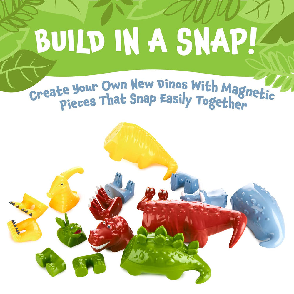 Popular Playthings Magnetic Dinosaurs Dino Park building scene inspires imaginative play.