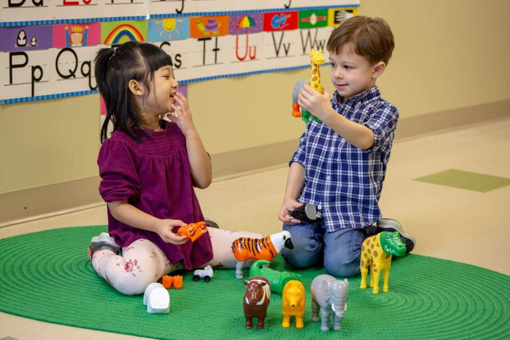 Popular Playthings Magnetic Dinosaurs withstand durable plastic for long-lasting play sessions.