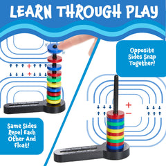 Popular Playthings Magnetic Match Rings stacking post supports creative play.
