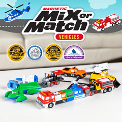 Popular Playthings magnetic pieces closeup with bright colors for little hands.