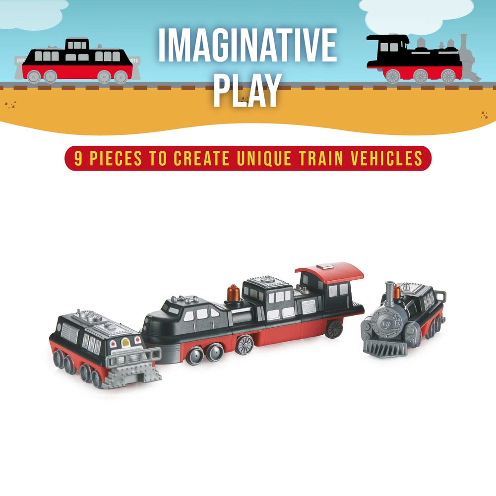 Popular Playthings magnetic vehicles 3-piece set lets kids build together and learn shapes.