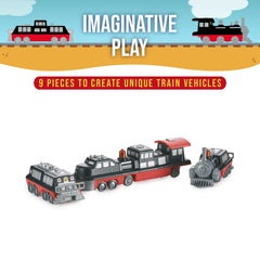 Popular Playthings magnetic vehicles 3-piece set lets kids build together and learn shapes.