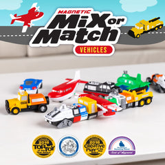 Popular Playthings Magnetic Vehicles airplane scene encourages creative storytelling for kids.