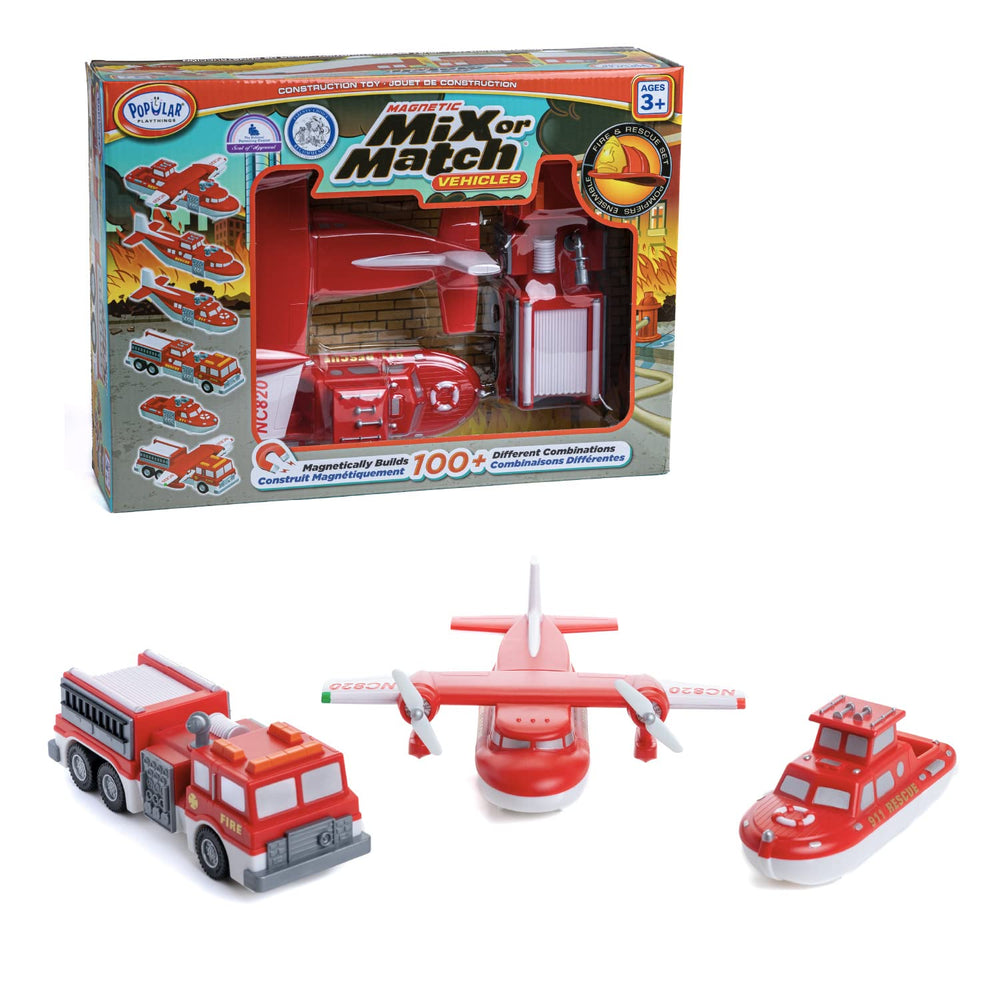 Popular Playthings magnetic vehicles armored car pieces for creative mix-and-match play.