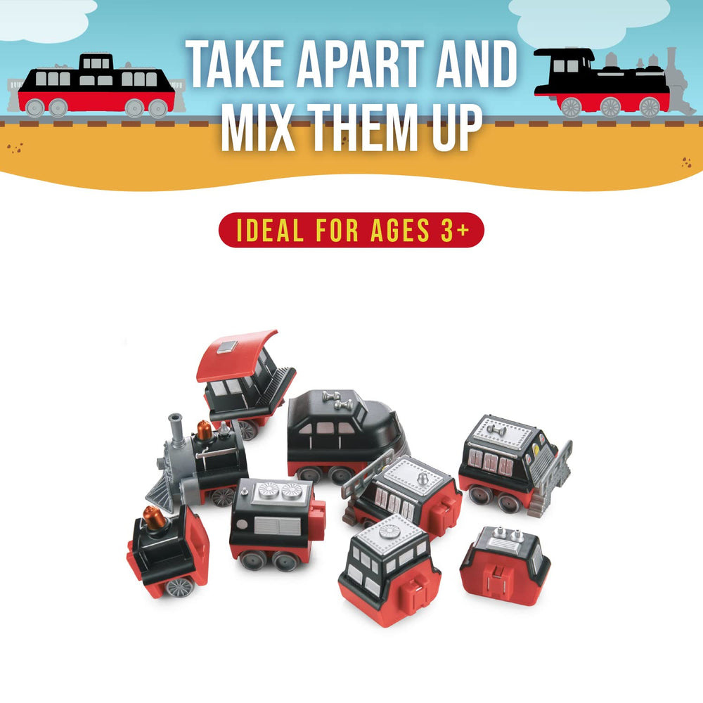 Popular Playthings magnetic vehicles switch engine invites mix-and-match play with endless configurations.